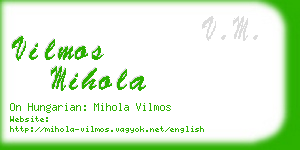 vilmos mihola business card